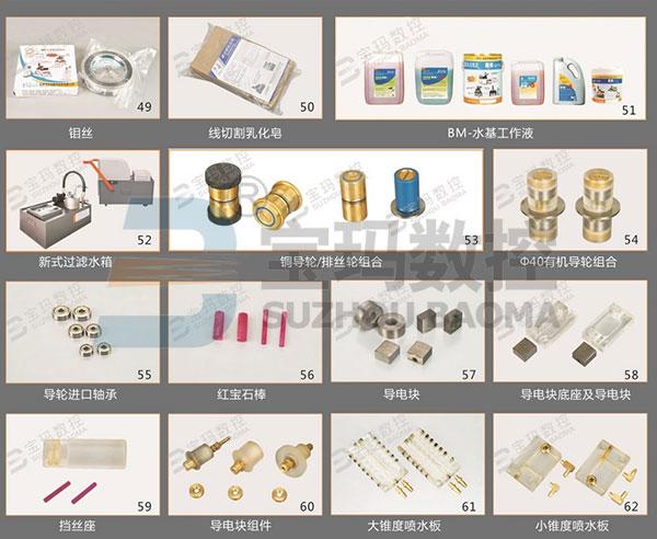 Mechanical Parts / Consumable Parts for EDM Wire Cut Machines